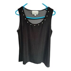 Vintage Silverado studded velvet tank Made in USA Size S/M
